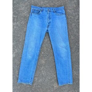 Vintage 90s Levi’s 501 Jeans Size‎ 38 Faded Button Fly Light Wash 501 - 0190